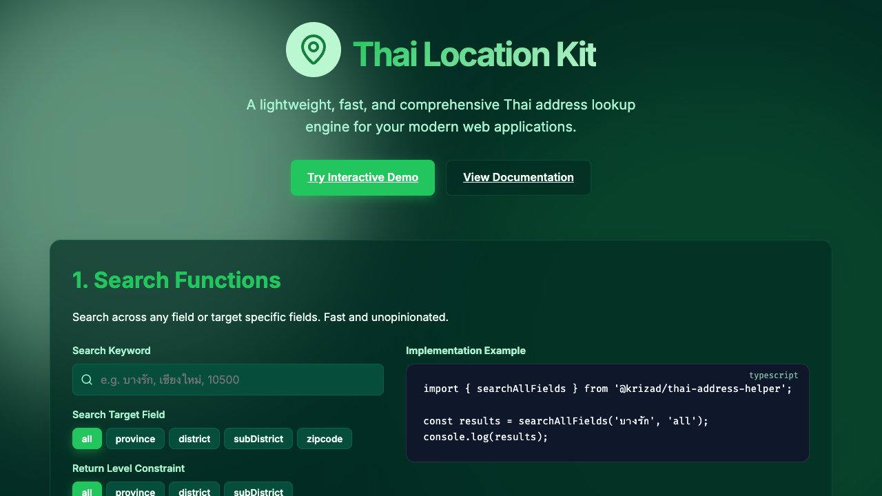 Thai Address Helper